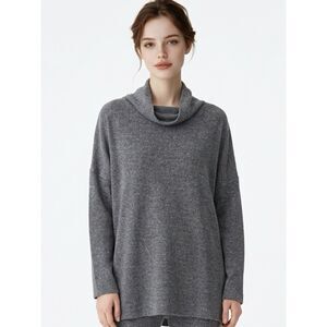 FREE PEOPLE | Oversized Cowl Neck Charcoal Gray Tunic Sweater Women’s Size XS